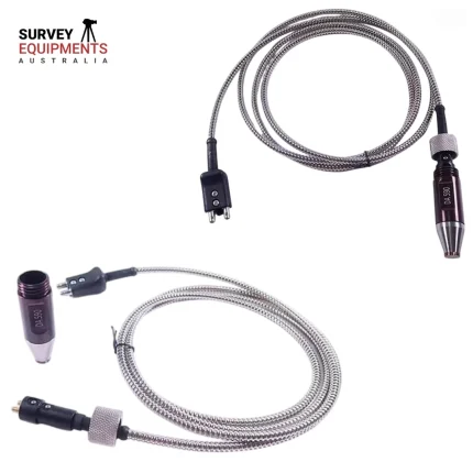 GE DA590 Thickness Probe with C123 Armored Cable for DMS Go and DM5E Ultrasonic Thickness Gauges